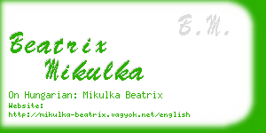 beatrix mikulka business card